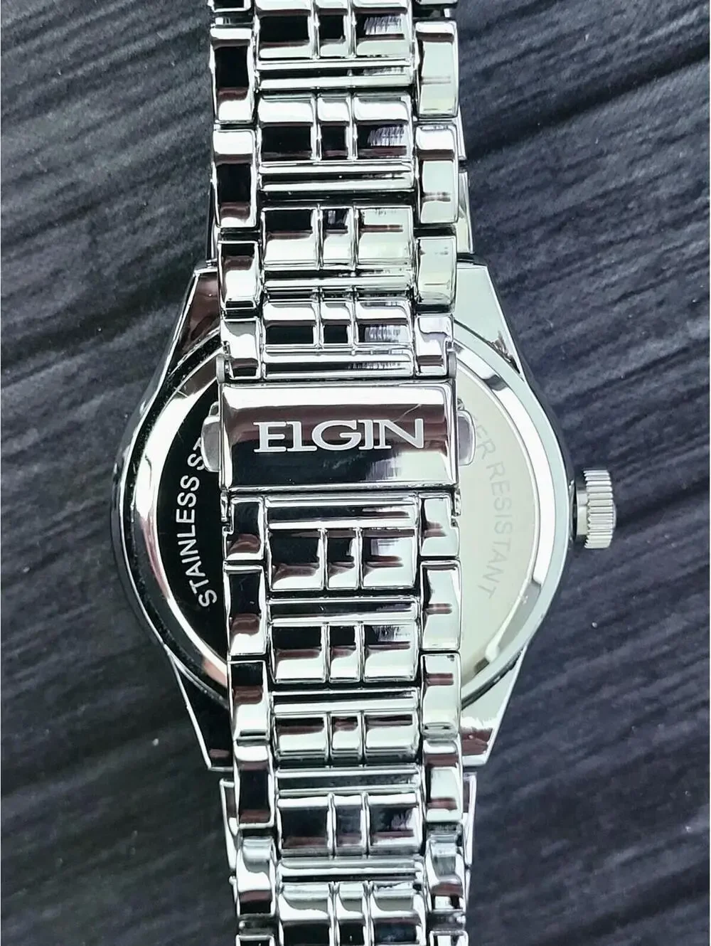 Rare‎ Elgin Mens Paved Diamond Bezel Watch Authorized Dealer